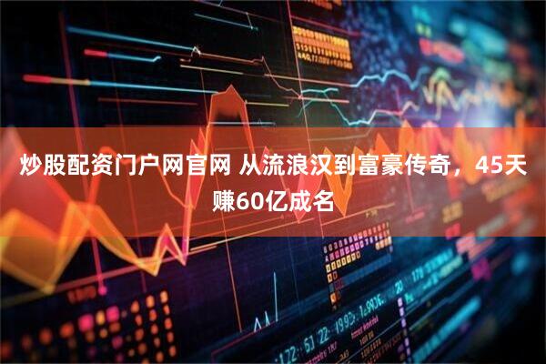 炒股配资门户网官网 从流浪汉到富豪传奇，45天赚60亿成名